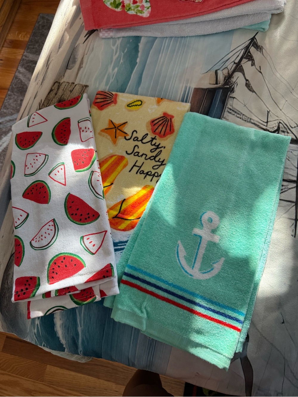 New Set of 3 Summer Hand Towels